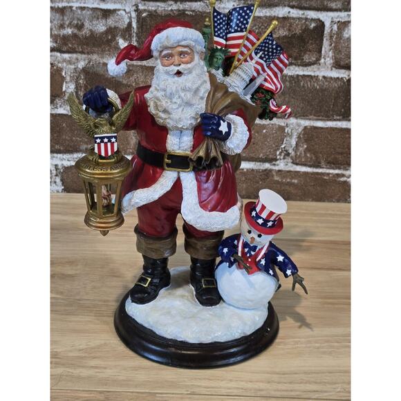 Star Spangled Santa Danbury Mint Patriotic American Flag Christmas USA - Picture 1 of 5